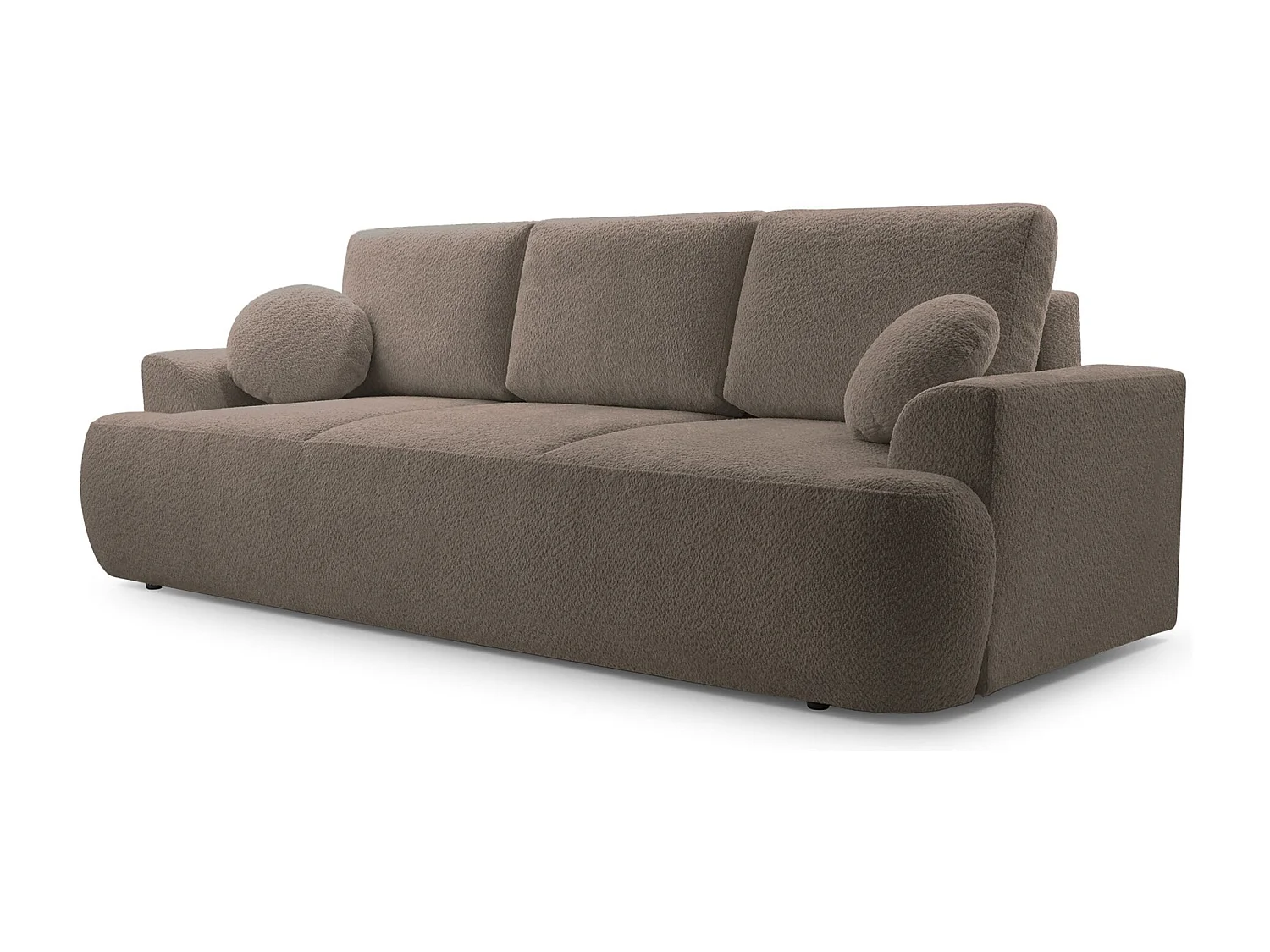 3-zitsbank met slaapfunctie en opbergruimte – bouclé – oudroze – BARLETTO