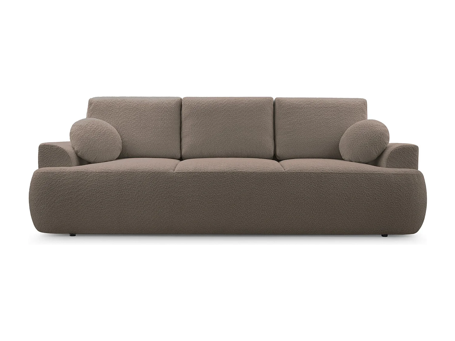 3-zitsbank met slaapfunctie en opbergruimte – bouclé – oudroze – BARLETTO