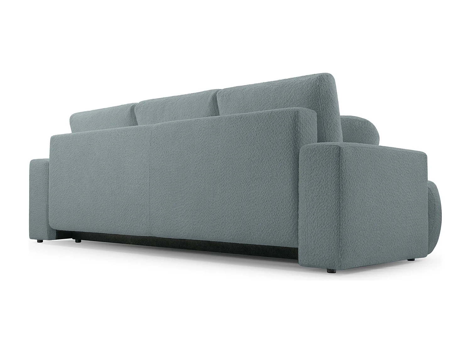 3-Sitzer-Sofa mit Schlaffunktion und Stauraum – Bouclé – Grau – BARLETTO