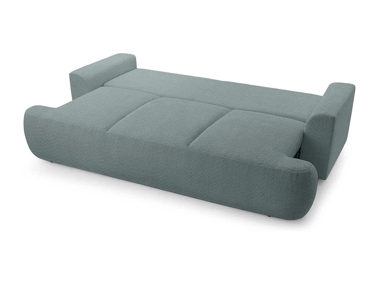 3-zitsbank met slaapfunctie en opbergruimte – bouclé – grijs – BARLETTO