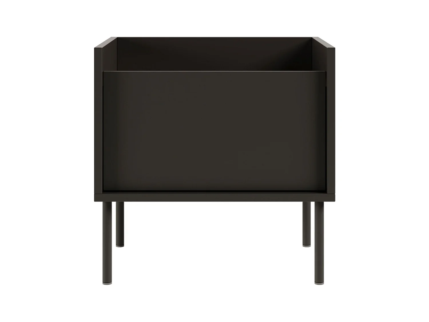 Comodino a 1 anta – 50 cm – Nero / Effetto Noce – TOVI