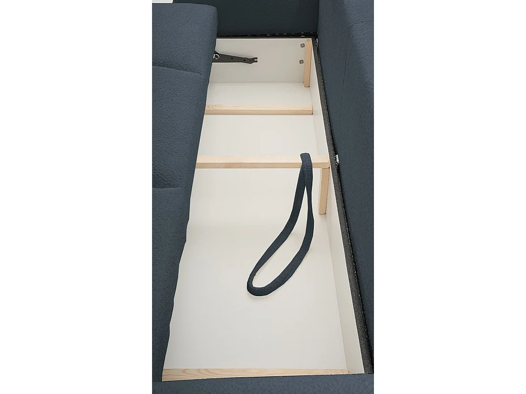 Canapé convertible 3 places – boucle– gris foncé – BARLETTO