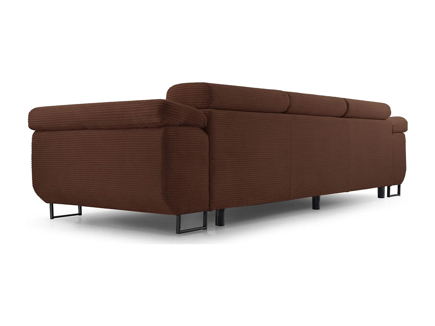 Canapé convertible 3 places – velours côtelé– rouge – CAPURSO