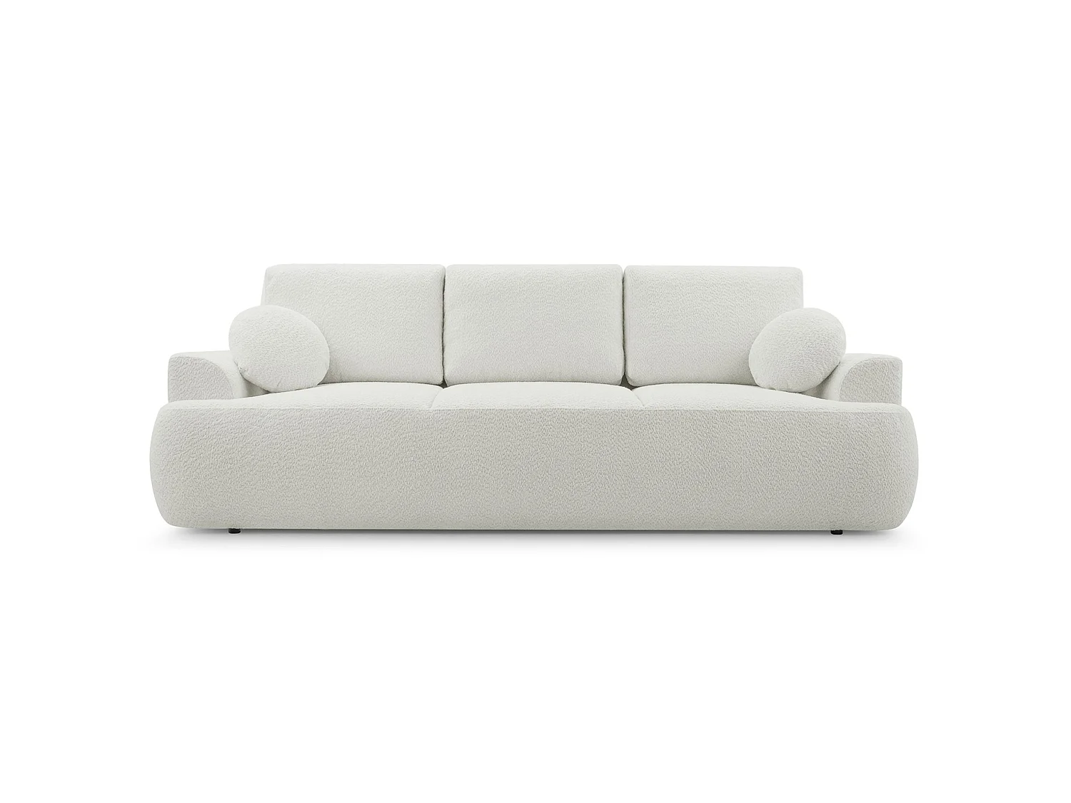 3-zitsbank met slaapfunctie en opbergruimte – bouclé – lichtbeige – BARLETTO