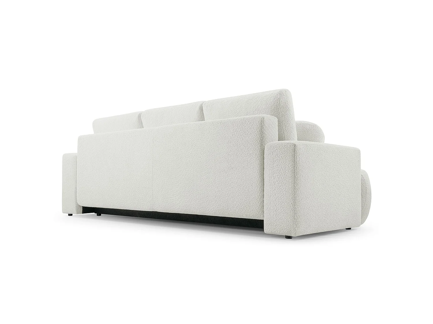 3-zitsbank met slaapfunctie en opbergruimte – bouclé – lichtbeige – BARLETTO