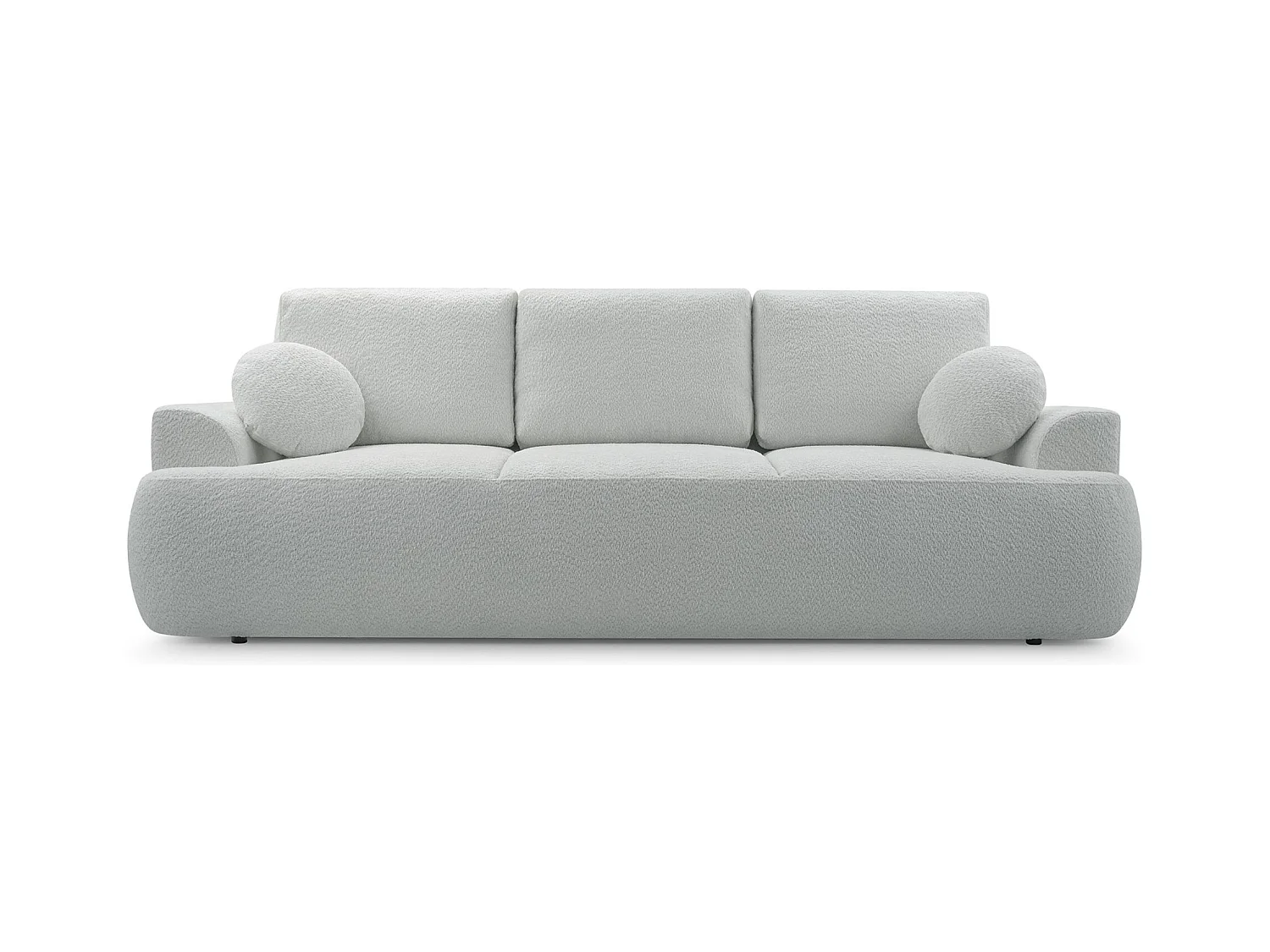 3-Sitzer-Sofa mit Schlaffunktion und Stauraum – Bouclé – Taupe – BARLETTO