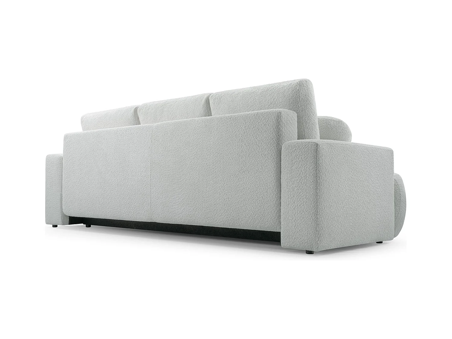 3-Sitzer-Sofa mit Schlaffunktion und Stauraum – Bouclé – Taupe – BARLETTO