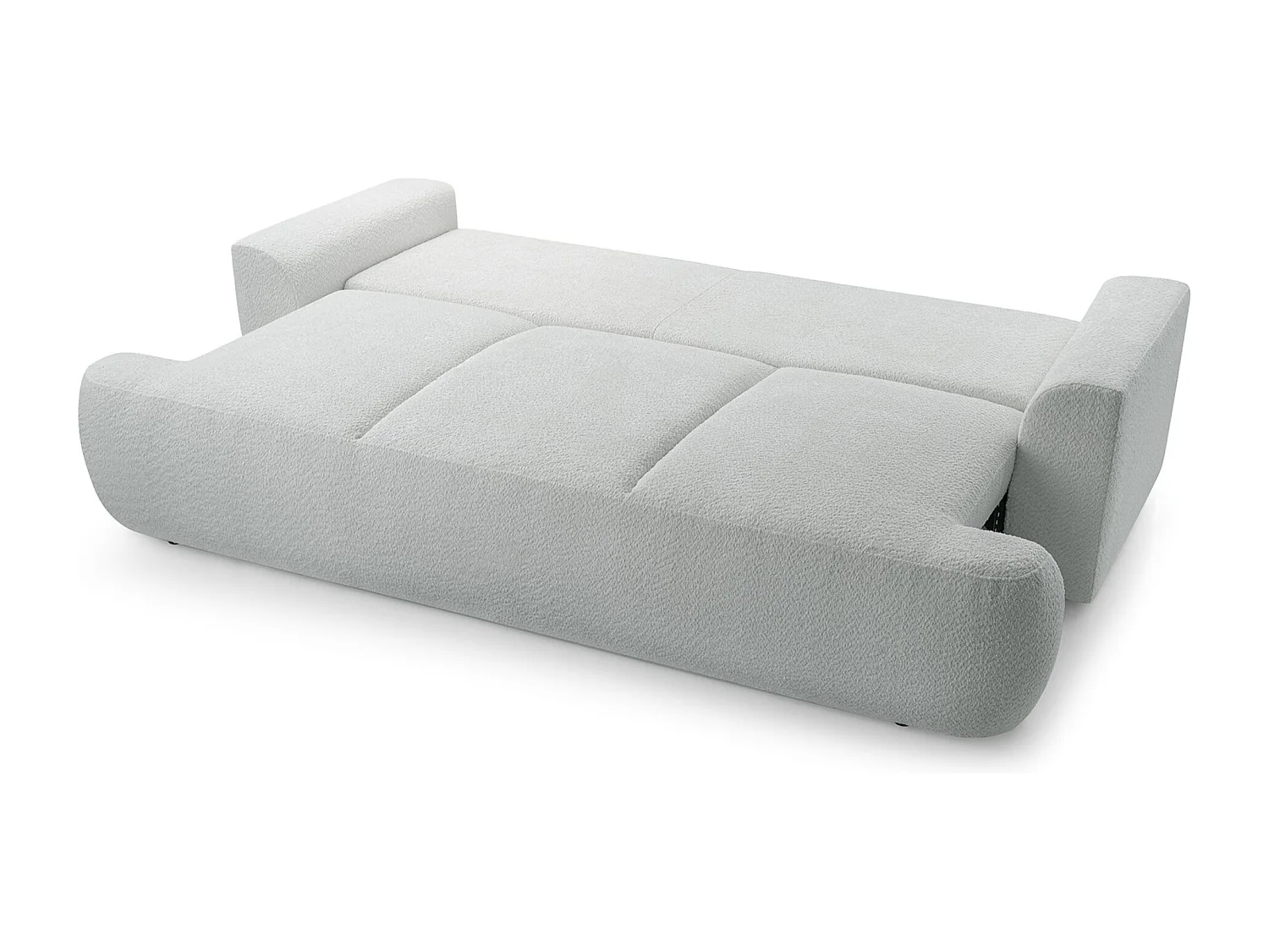 Canapé convertible 3 places – boucle– gris-beige – BARLETTO