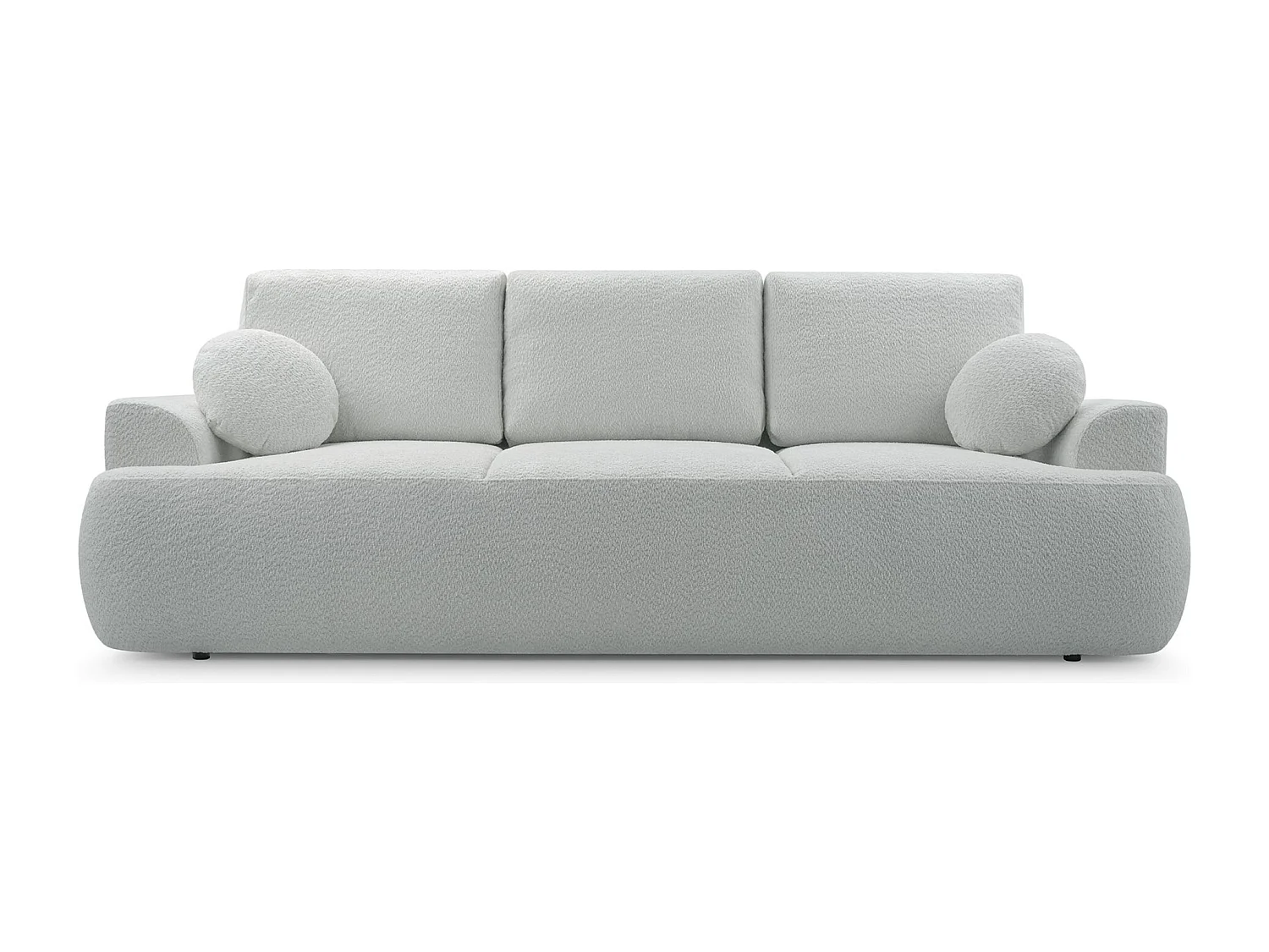 Canapé convertible 3 places – boucle– gris-beige – BARLETTO