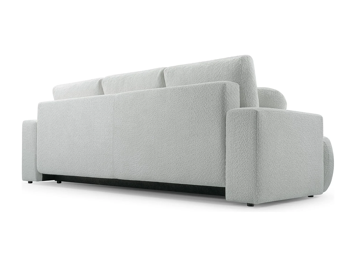 Canapé convertible 3 places – boucle– gris-beige – BARLETTO