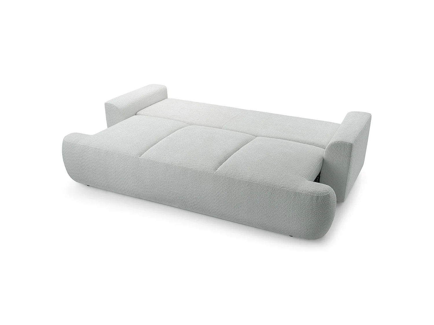 3-zitsbank met slaapfunctie en opbergruimte – bouclé – taupe – BARLETTO
