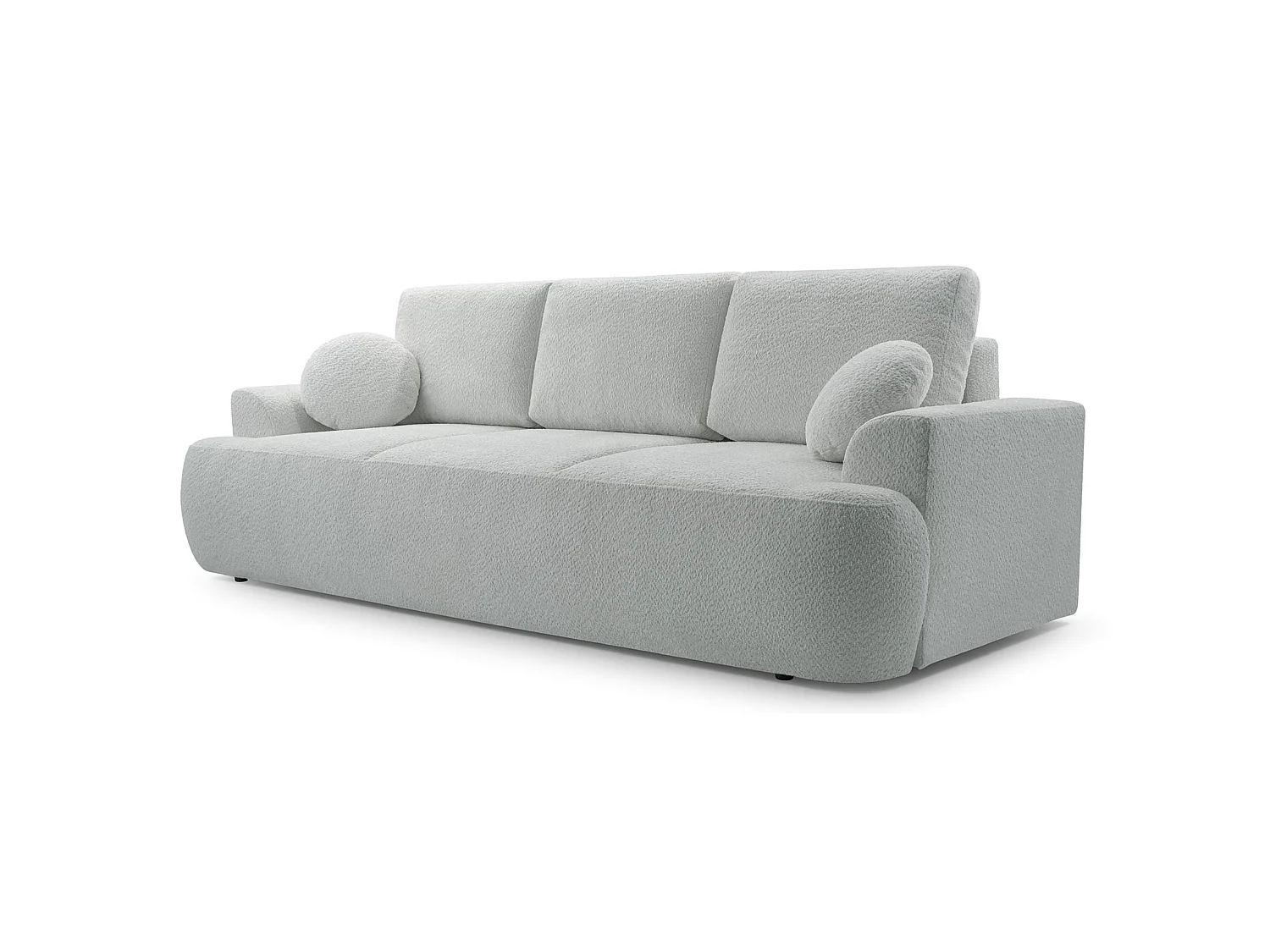 3-zitsbank met slaapfunctie en opbergruimte – bouclé – taupe – BARLETTO