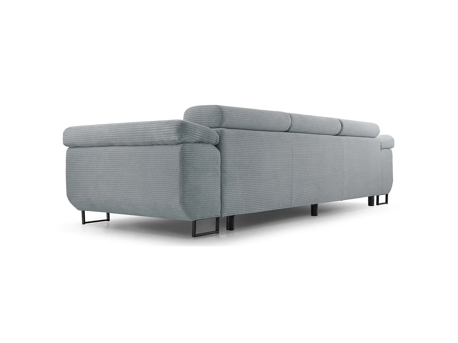Canapé convertible 3 places – velours côtelé– gris clair – CAPURSO
