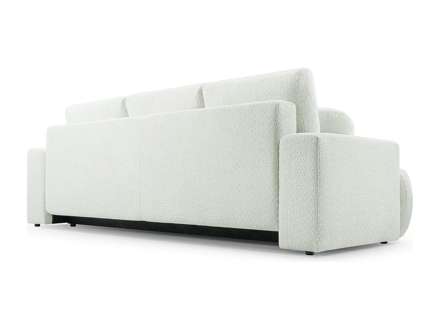 3-Sitzer-Sofa mit Schlaffunktion und Stauraum – Bouclé – Creme – BARLETTO