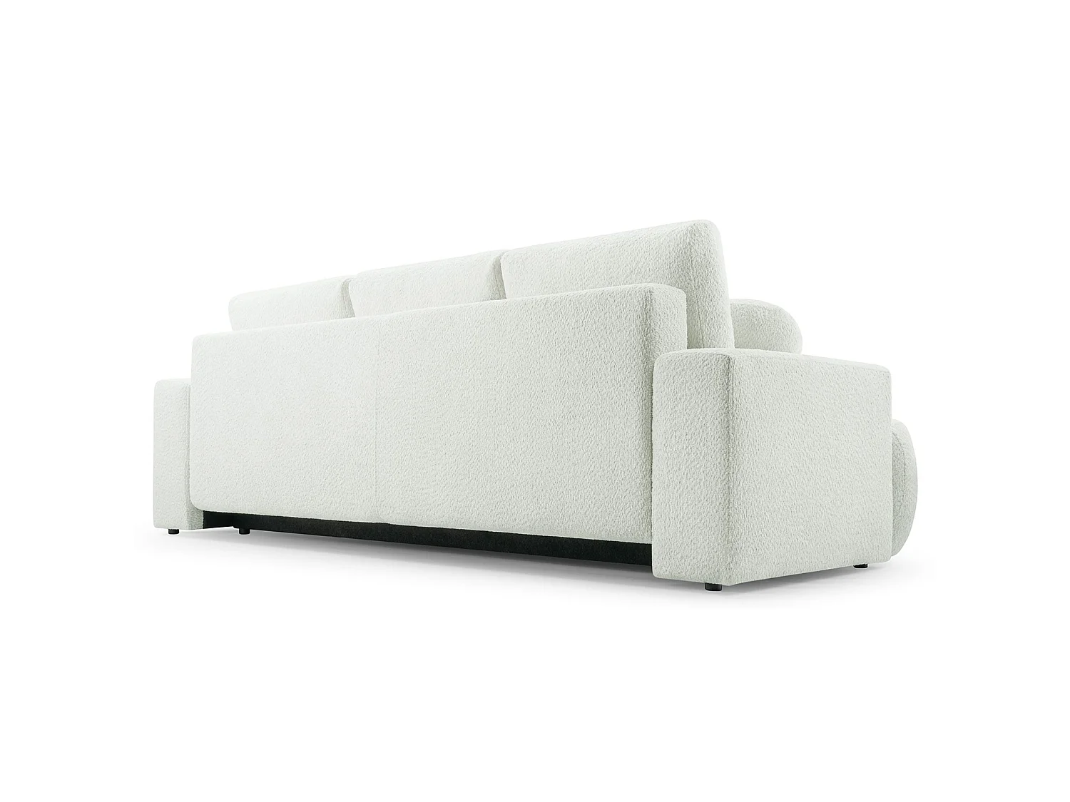 3-Sitzer-Sofa mit Schlaffunktion und Stauraum – Bouclé – Creme – BARLETTO
