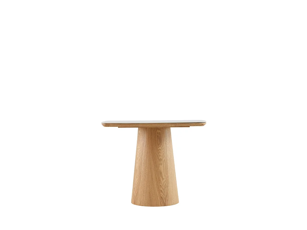 Reno - Table à manger 8 personnes effet marbre et bois - Bois clair