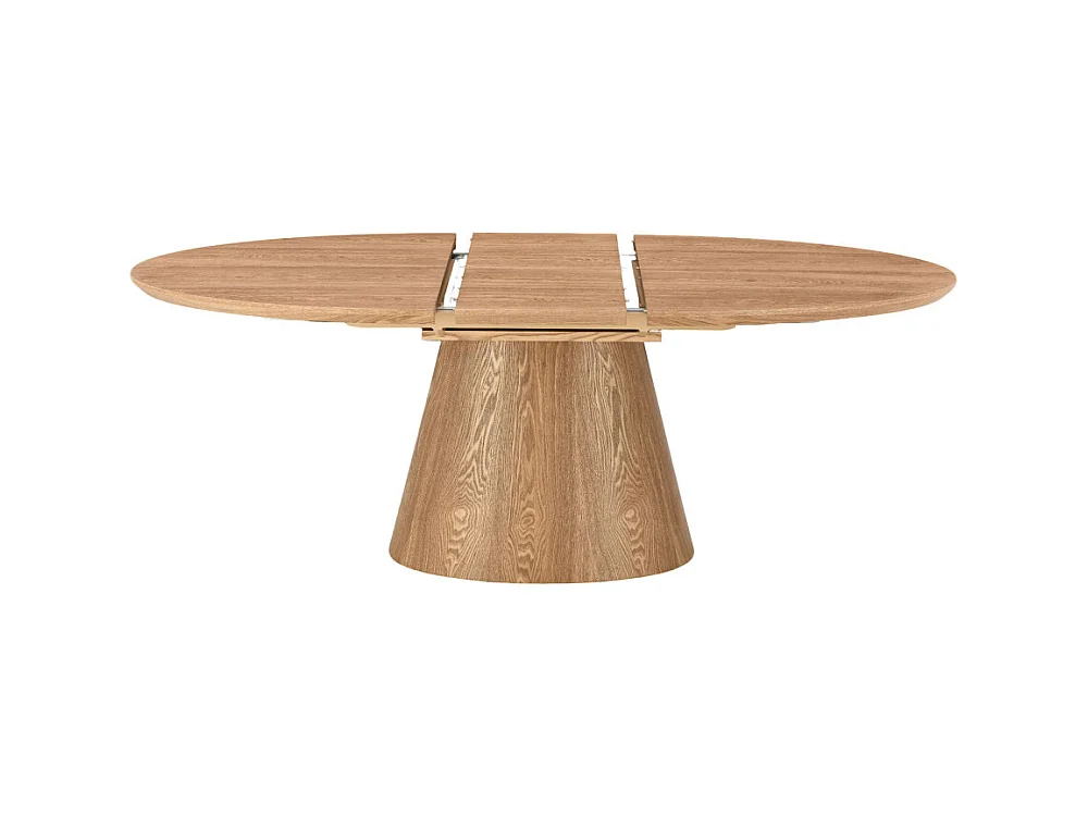 Cami - Table à manger extensible 6 à 8 personnes ovale en bois - Bois clair