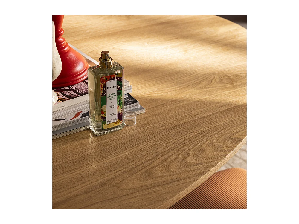 Cami - Table à manger extensible 6 à 8 personnes ovale en bois - Bois clair