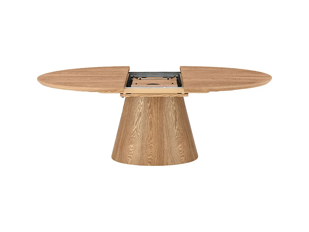 Cami - Table à manger extensible 6 à 8 personnes ovale en bois - Bois clair