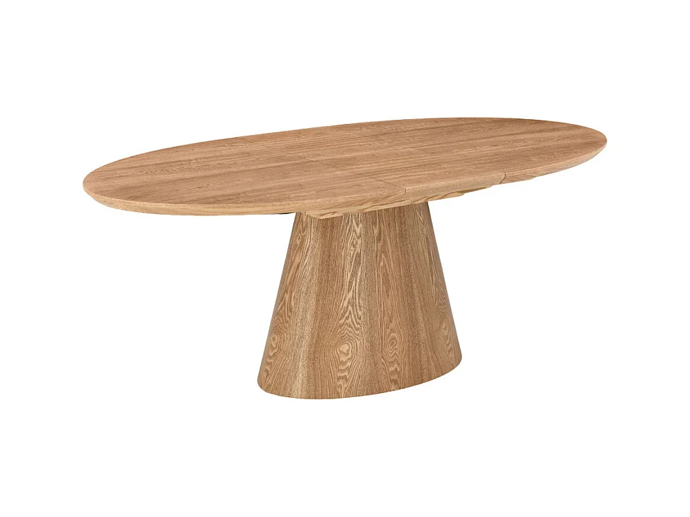 Cami - Table à manger extensible 6 à 8 personnes ovale en bois - Bois clair