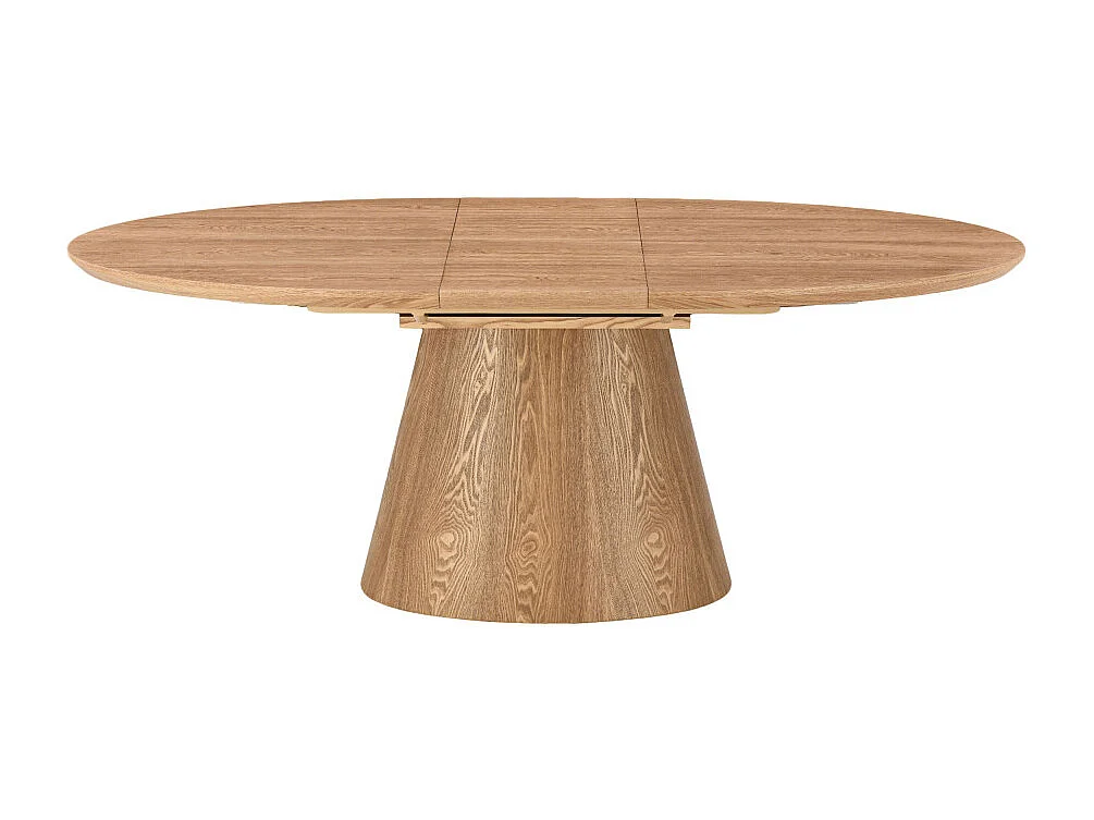 Cami - Table à manger extensible 6 à 8 personnes ovale en bois - Bois clair