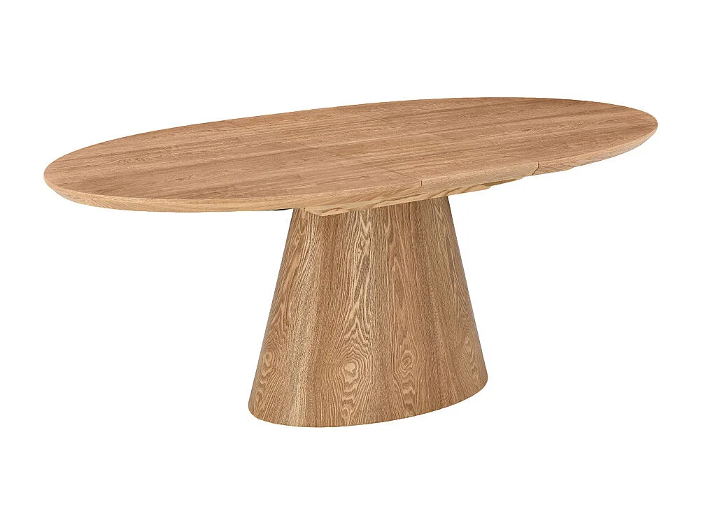 Cami - Table à manger extensible 6 à 8 personnes ovale en bois - Bois clair