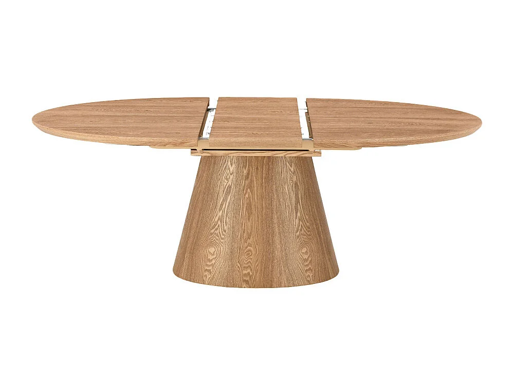 Cami - Table à manger extensible 6 à 8 personnes ovale en bois - Bois clair