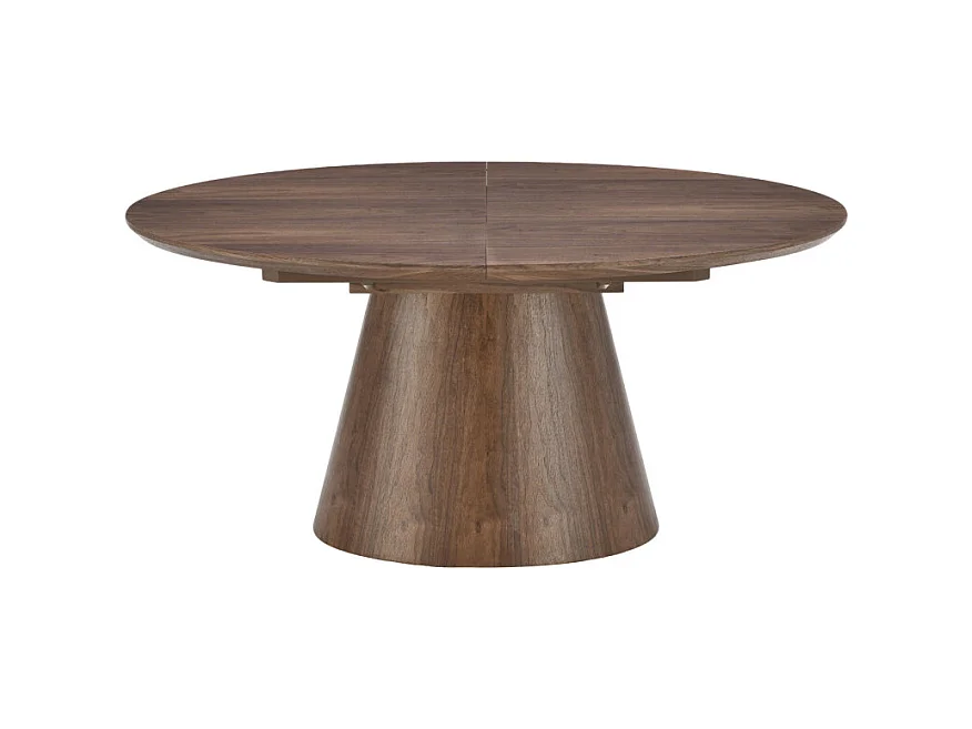 Cami - Table à manger extensible 6 à 8 personnes ovale en bois - Bois foncé