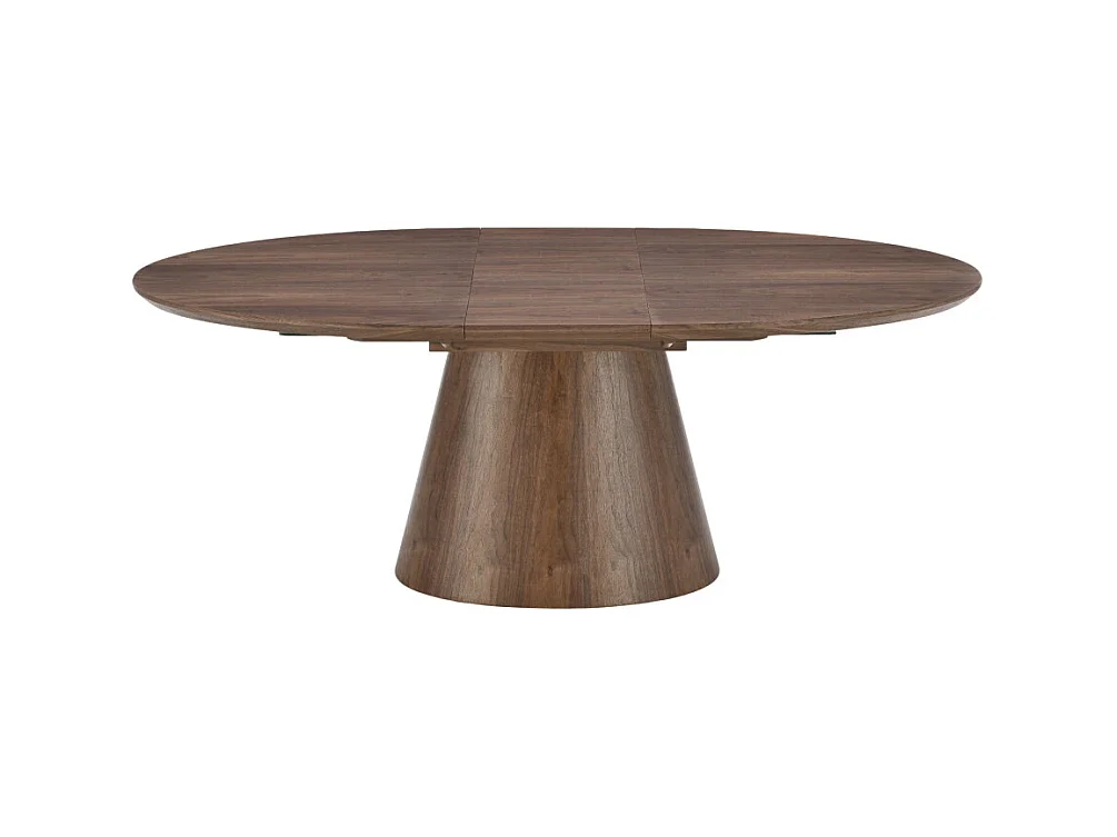 Cami - Table à manger extensible 6 à 8 personnes ovale en bois - Bois foncé