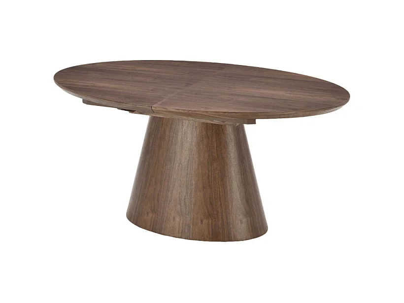 Cami - Table à manger extensible 6 à 8 personnes ovale en bois - Bois foncé