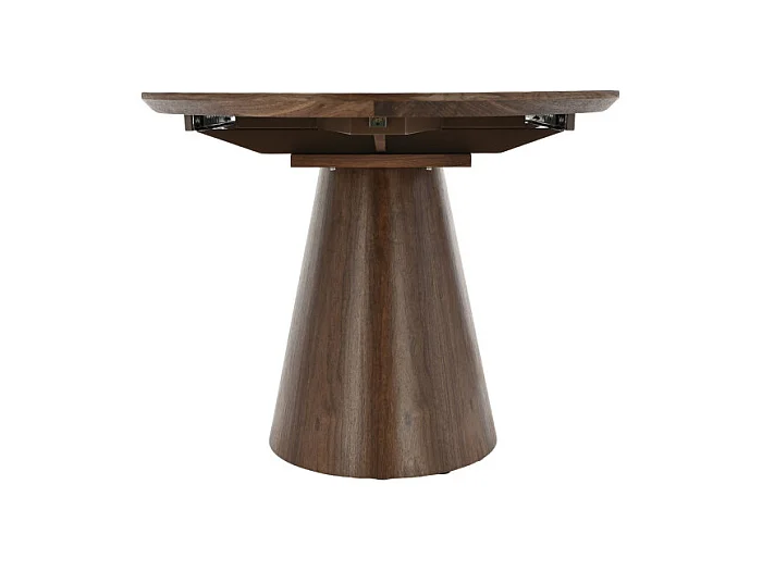 Cami - Table à manger extensible 6 à 8 personnes ovale en bois - Bois foncé