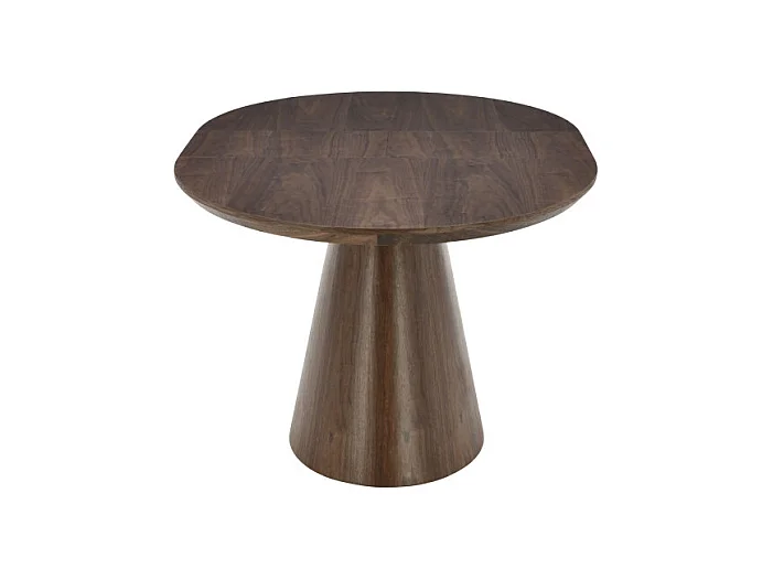 Cami - Table à manger extensible 6 à 8 personnes ovale en bois - Bois foncé