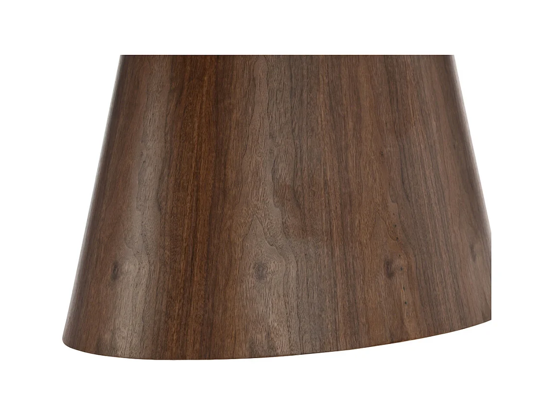 Cami - Table à manger extensible 6 à 8 personnes ovale en bois - Bois foncé