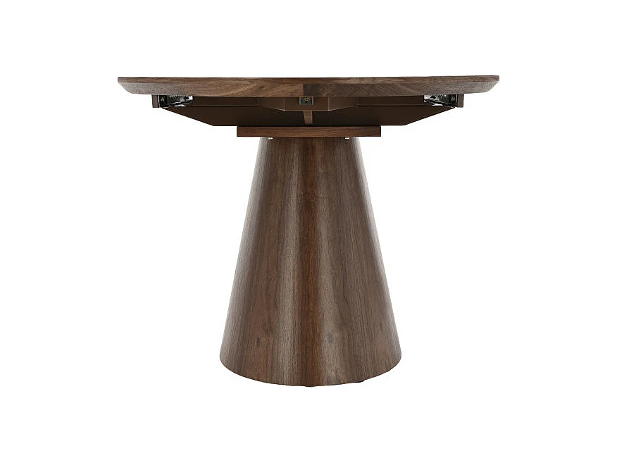 Cami - Table à manger extensible 6 à 8 personnes ovale en bois - Bois foncé