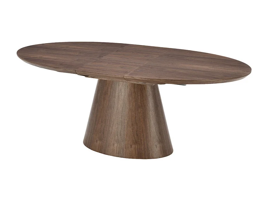 Cami - Table à manger extensible 6 à 8 personnes ovale en bois - Bois foncé