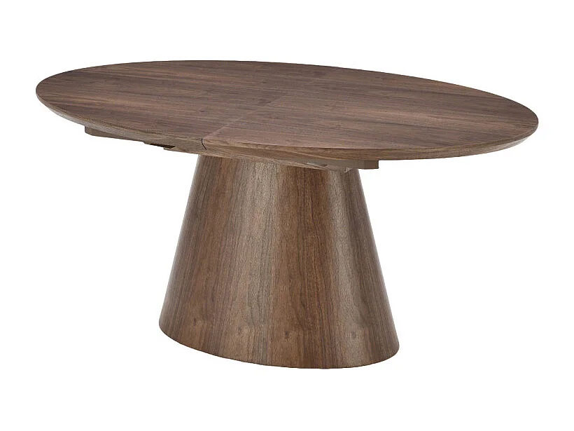 Cami - Table à manger extensible 6 à 8 personnes ovale en bois - Bois foncé