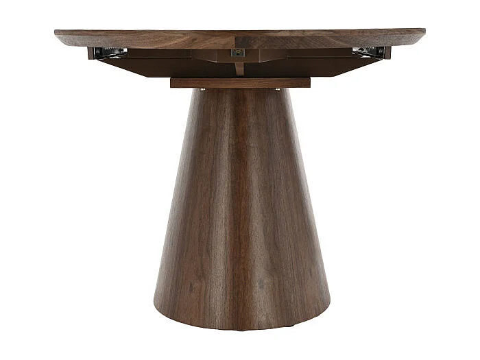 Cami - Table à manger extensible 6 à 8 personnes ovale en bois - Bois foncé