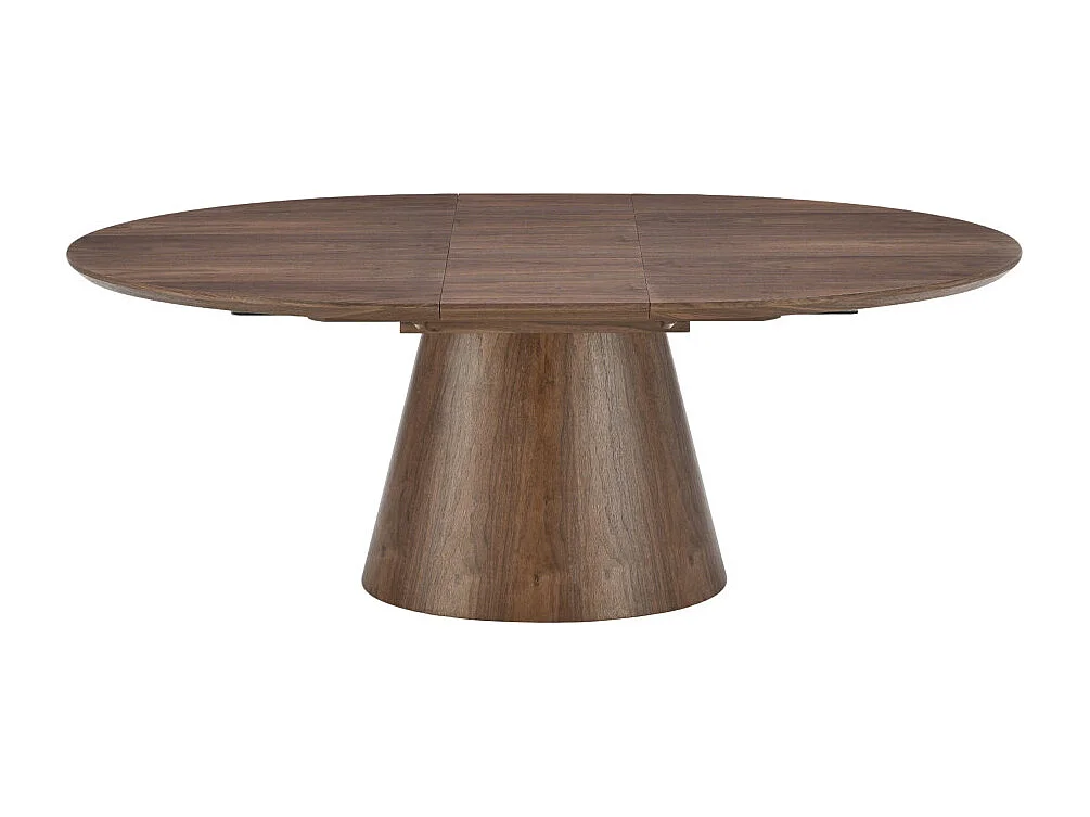 Cami - Table à manger extensible 6 à 8 personnes ovale en bois - Bois foncé