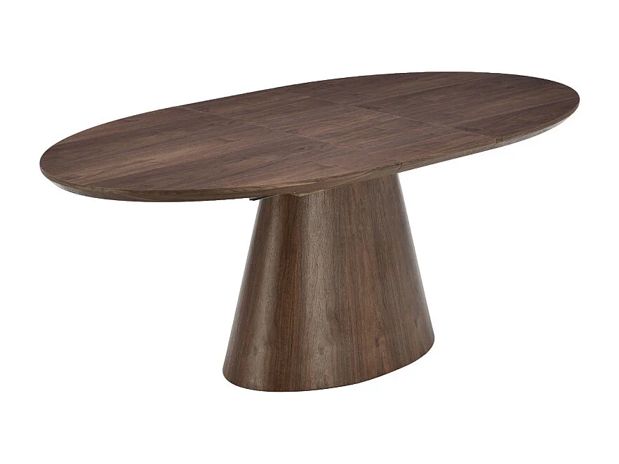 Cami - Table à manger extensible 6 à 8 personnes ovale en bois - Bois foncé