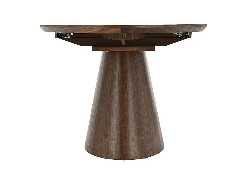 Cami - Table à manger extensible 6 à 8 personnes ovale en bois - Bois foncé