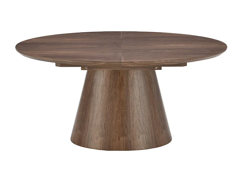 Cami - Table à manger extensible 6 à 8 personnes ovale en bois - Bois foncé