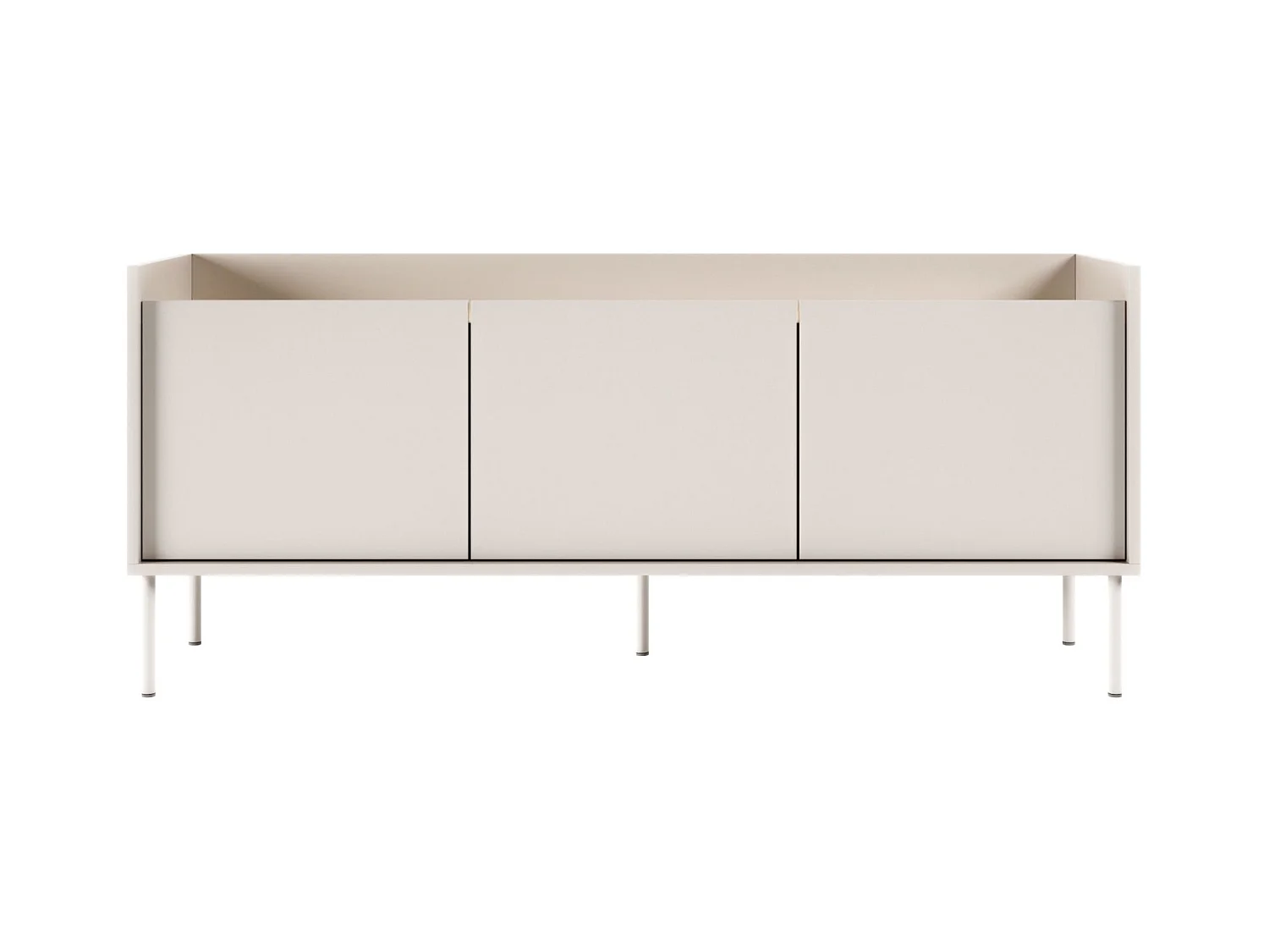 Mueble de TV de 3 puertas - 140 cm - Gris Cashmere / Efecto Roble - TOVI