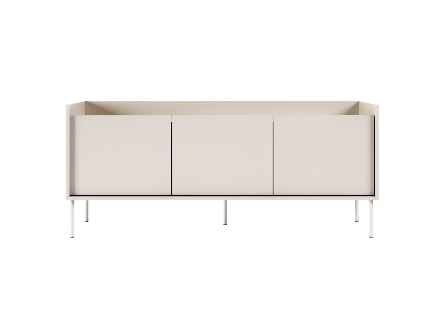 Meuble TV 3 portes – cachemire / couleur chêne Lindberg– 140 cm – TOVI