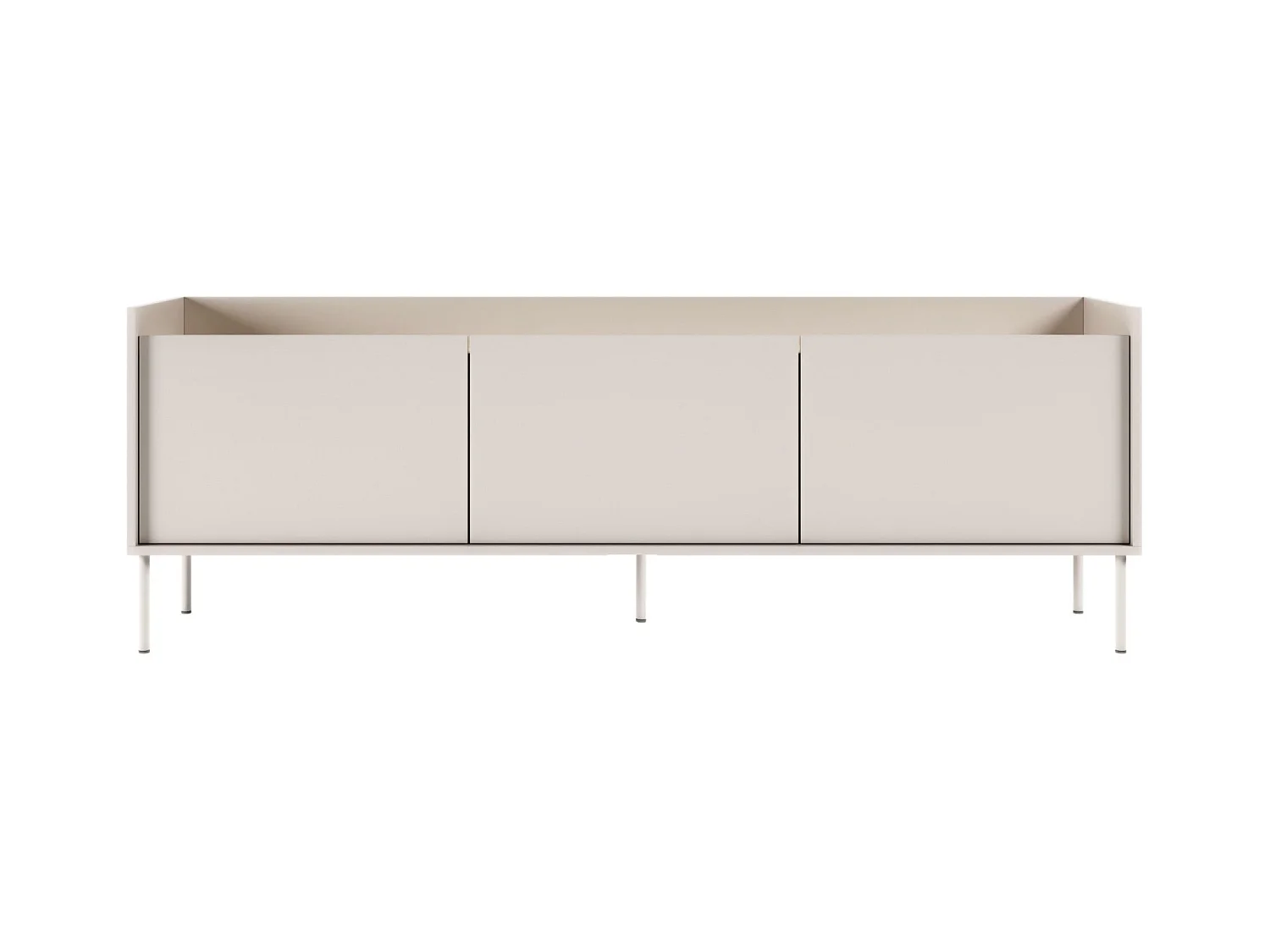 TV-Schrank 3-türig – 175 cm – Kaschmirgrau / Holzoptik Eiche – TOVI