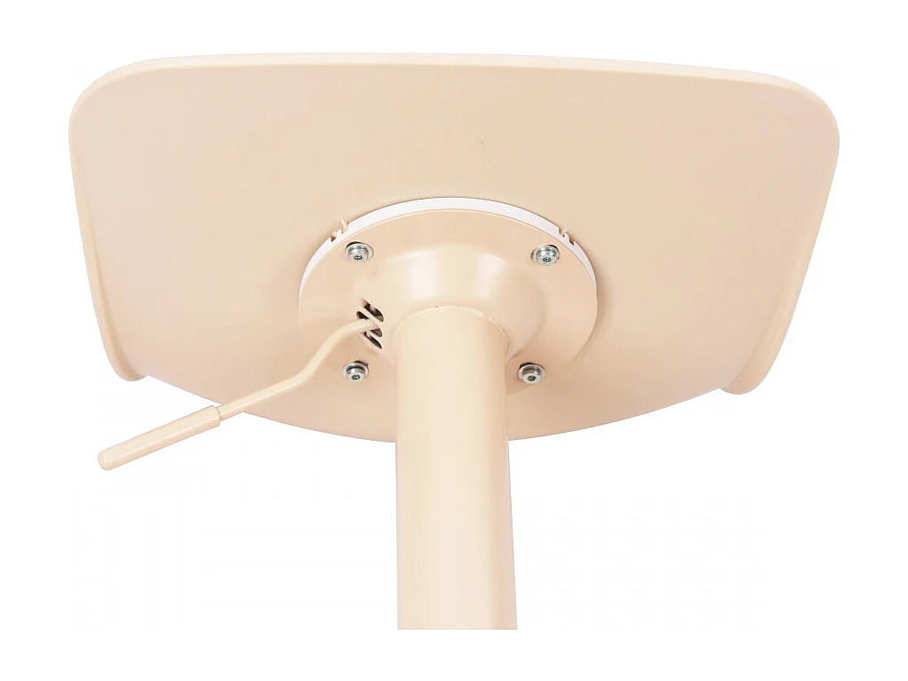 Heribo - Lot de 2 chaises de bar réglables en plastique et métal H58-79cm - Beige