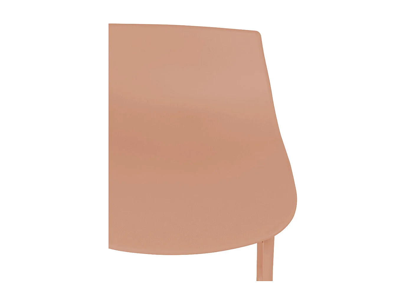 Lamer - Lot de 4 chaises de bar en plastique et métal H66cm - Terracotta