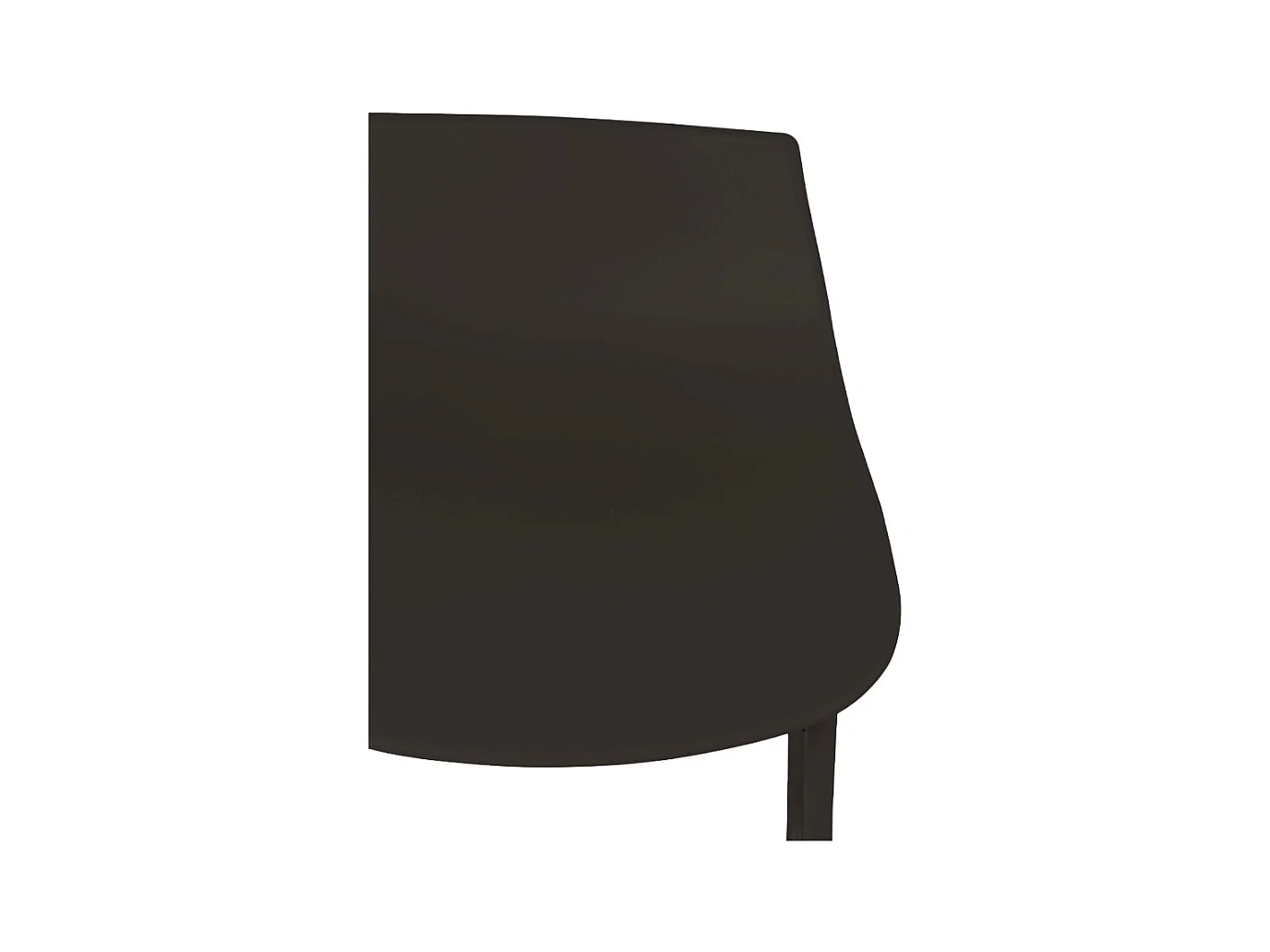Lamer - Lot de 4 chaises de bar en plastique et métal H66cm - Noir