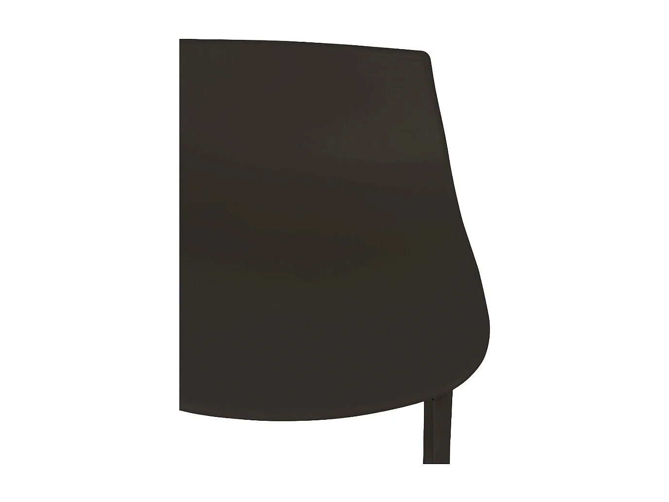 Lamer - Lot de 4 chaises de bar en plastique et métal H66cm - Noir