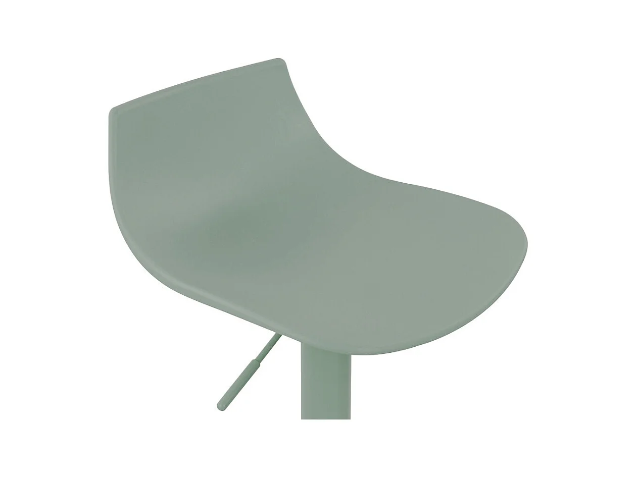 Heribo - Lot de 2 chaises de bar réglables en plastique et métal H58-79cm - Vert