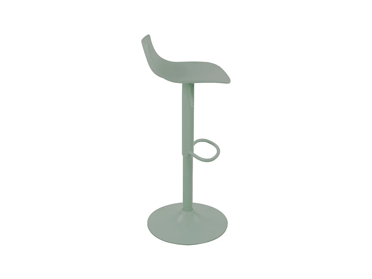 Heribo - Lot de 2 chaises de bar réglables en plastique et métal H58-79cm - Vert